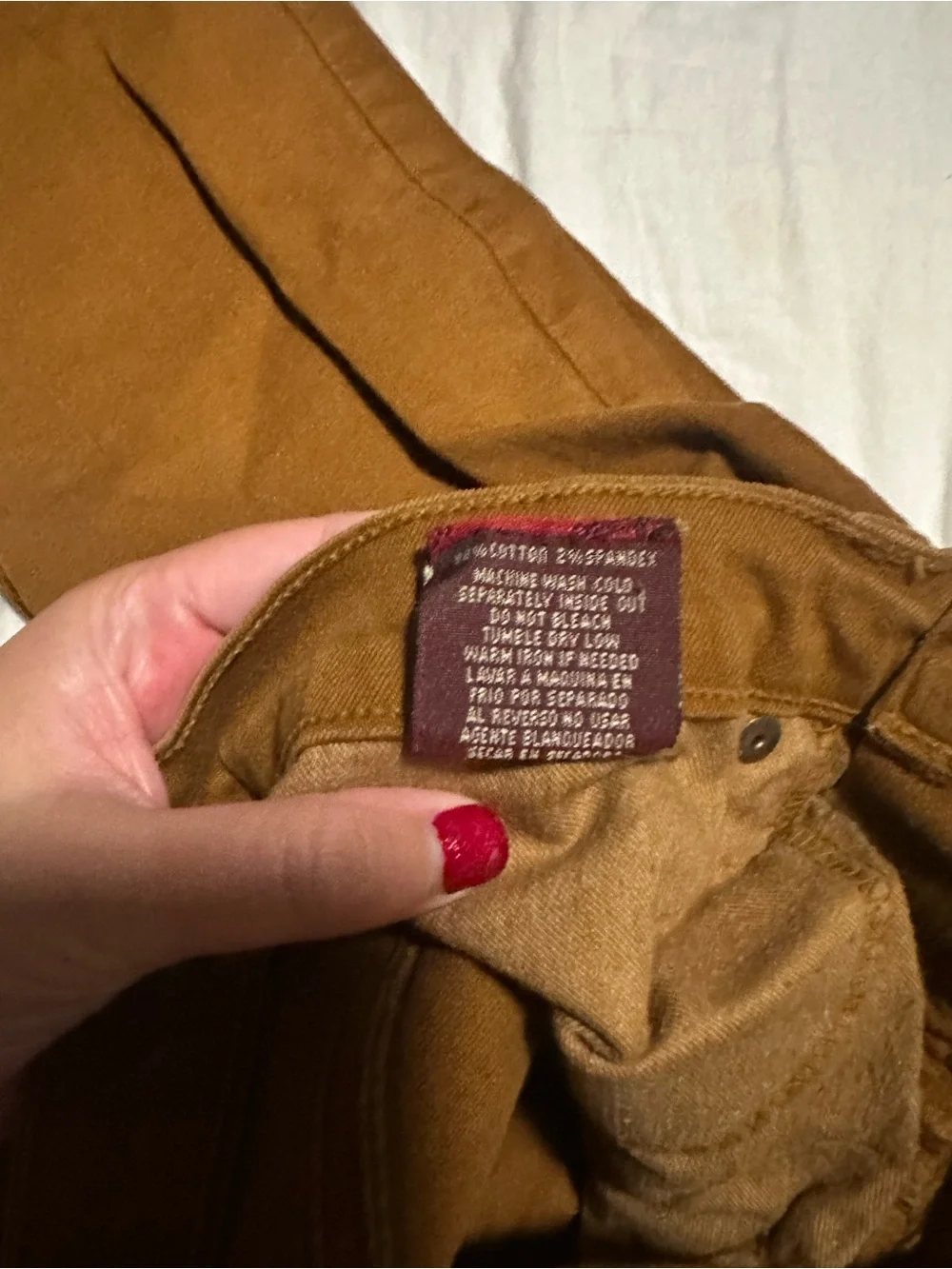 Neo blue 30 orange khaki jeans